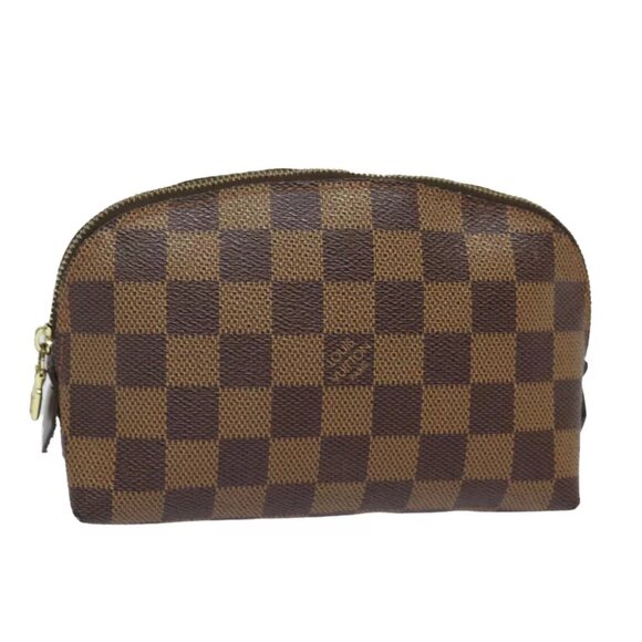 authenticity guaranteed LOUIS VUITTON Damier Ebene Pochette Cosmetic PM Pouch - Picture 1 of 12